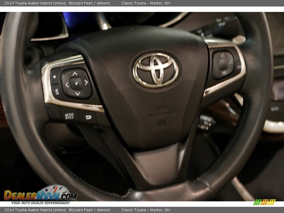 2014 Toyota Avalon Hybrid Limited Blizzard Pearl / Almond Photo #6