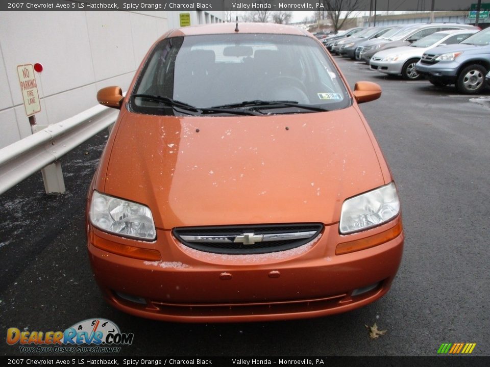 2007 Chevrolet Aveo 5 LS Hatchback Spicy Orange / Charcoal Black Photo #8