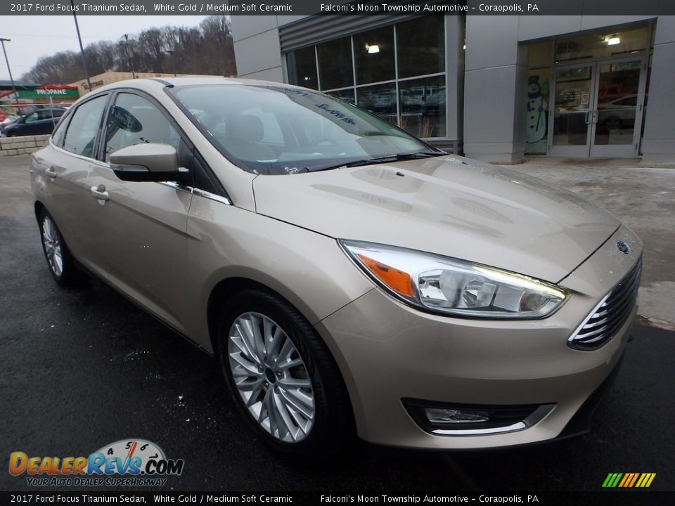 White Gold 2017 Ford Focus Titanium Sedan Photo #8