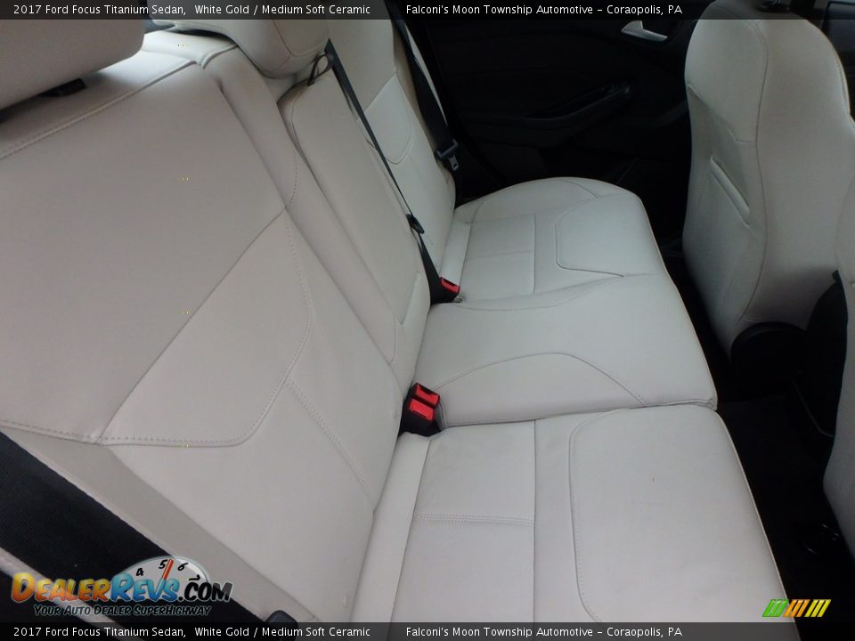 2017 Ford Focus Titanium Sedan White Gold / Medium Soft Ceramic Photo #13