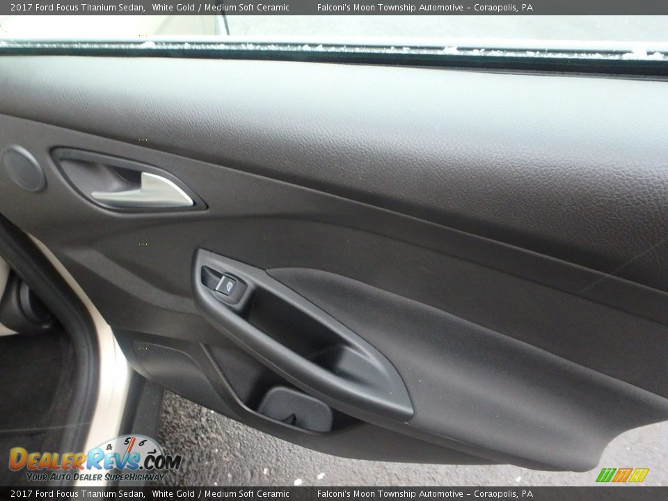 2017 Ford Focus Titanium Sedan White Gold / Medium Soft Ceramic Photo #14