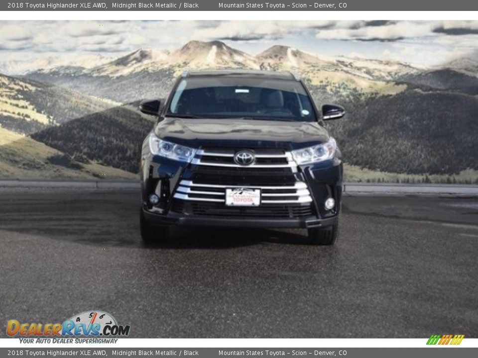 2018 Toyota Highlander XLE AWD Midnight Black Metallic / Black Photo #2