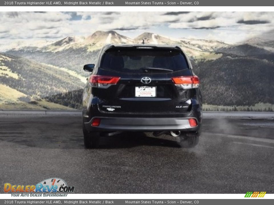 2018 Toyota Highlander XLE AWD Midnight Black Metallic / Black Photo #4