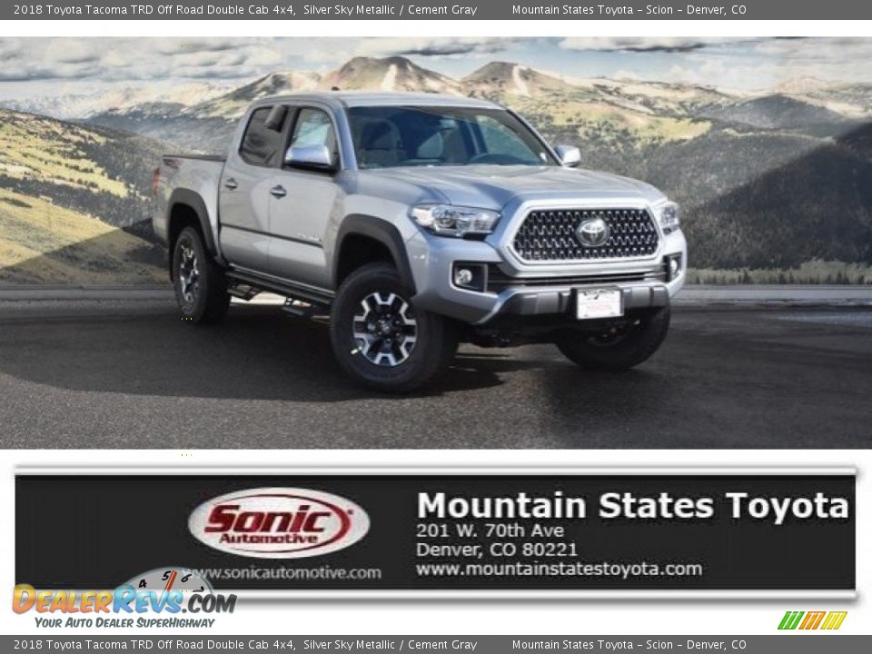 2018 Toyota Tacoma TRD Off Road Double Cab 4x4 Silver Sky Metallic / Cement Gray Photo #1