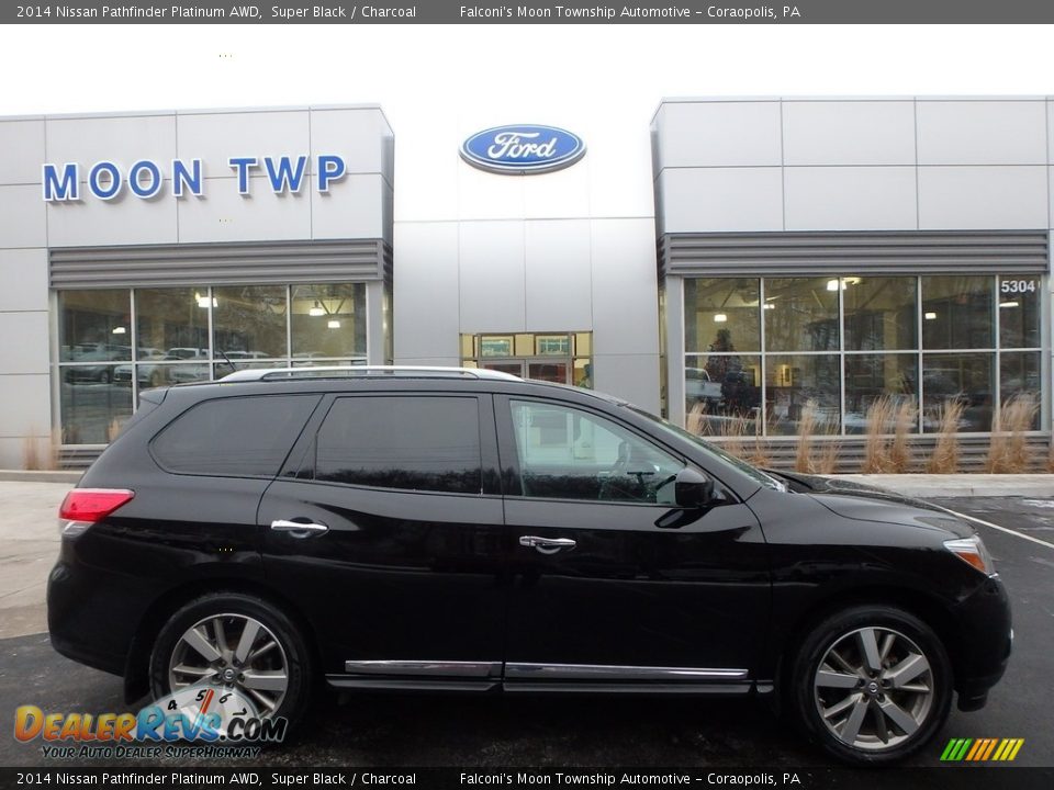 2014 Nissan Pathfinder Platinum AWD Super Black / Charcoal Photo #1