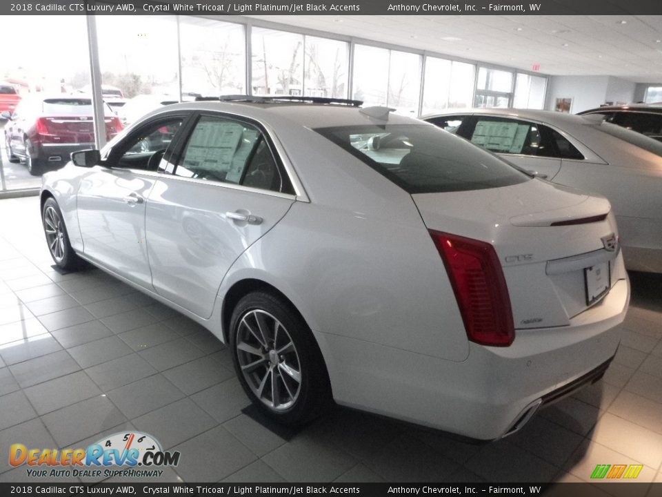 2018 Cadillac CTS Luxury AWD Crystal White Tricoat / Light Platinum/Jet Black Accents Photo #5