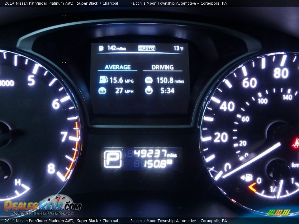 2014 Nissan Pathfinder Platinum AWD Super Black / Charcoal Photo #24