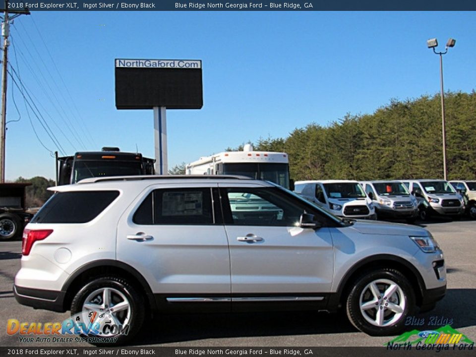 2018 Ford Explorer XLT Ingot Silver / Ebony Black Photo #6