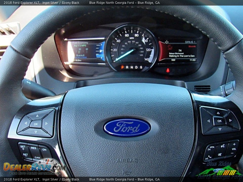 2018 Ford Explorer XLT Ingot Silver / Ebony Black Photo #15