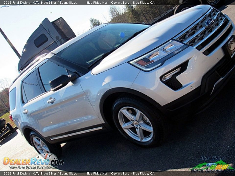 2018 Ford Explorer XLT Ingot Silver / Ebony Black Photo #31