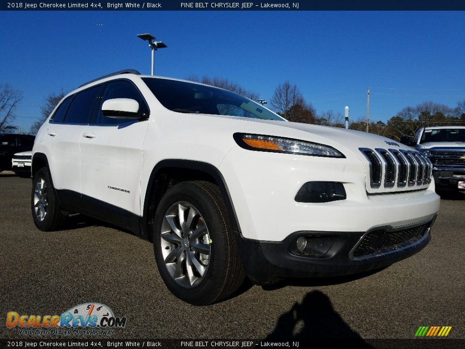 2018 Jeep Cherokee Limited 4x4 Bright White / Black Photo #1