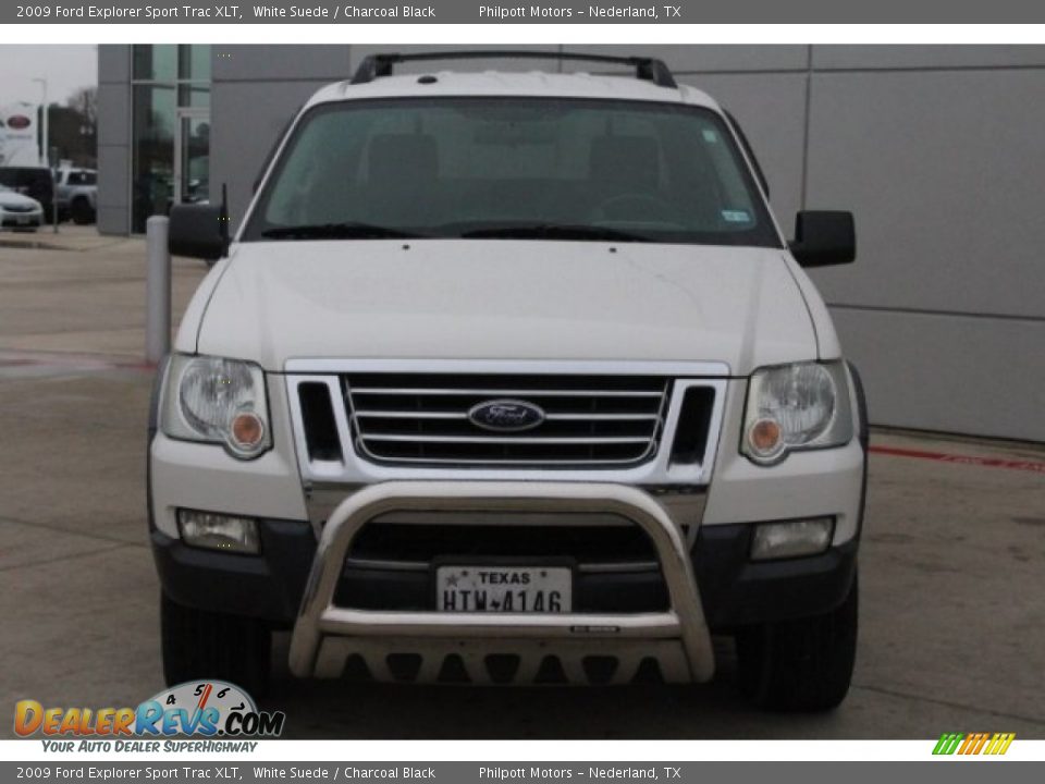 2009 Ford Explorer Sport Trac XLT White Suede / Charcoal Black Photo #2