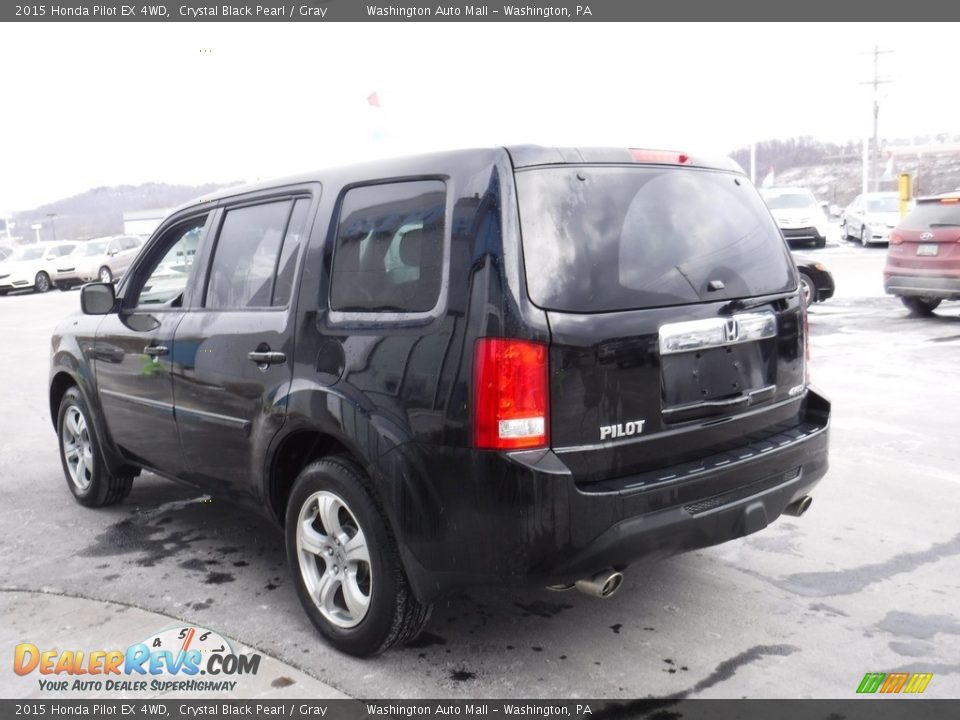 2015 Honda Pilot EX 4WD Crystal Black Pearl / Gray Photo #7