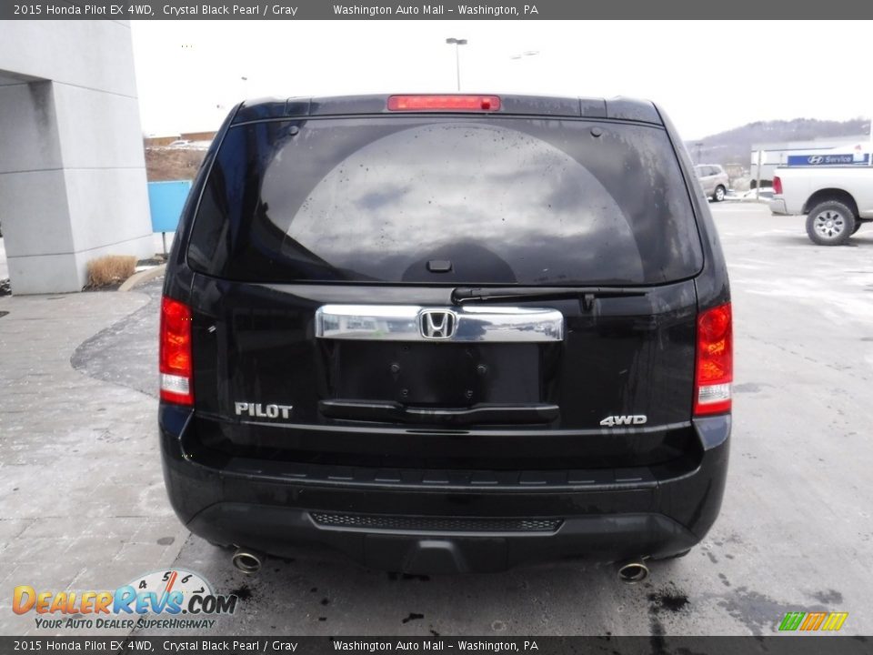 2015 Honda Pilot EX 4WD Crystal Black Pearl / Gray Photo #8
