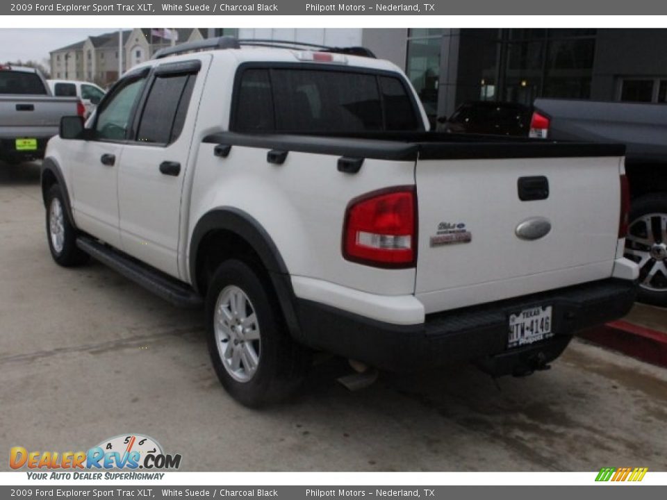 2009 Ford Explorer Sport Trac XLT White Suede / Charcoal Black Photo #6