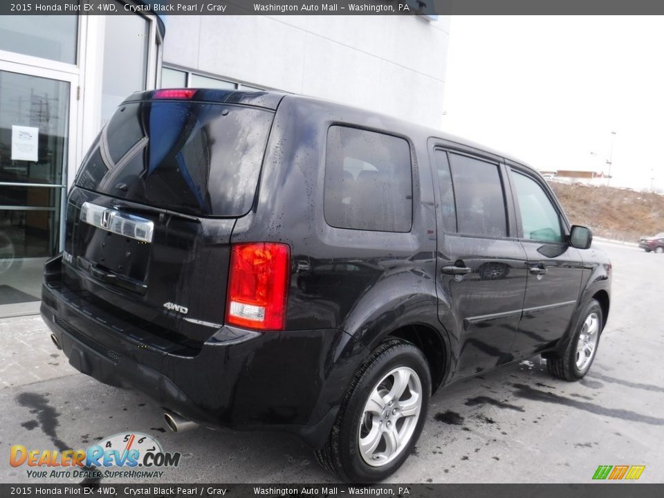 2015 Honda Pilot EX 4WD Crystal Black Pearl / Gray Photo #9