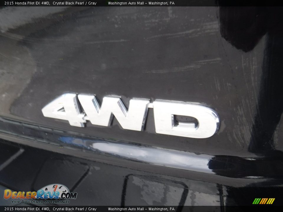 2015 Honda Pilot EX 4WD Crystal Black Pearl / Gray Photo #10