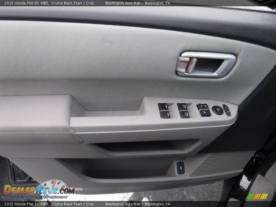 2015 Honda Pilot EX 4WD Crystal Black Pearl / Gray Photo #11
