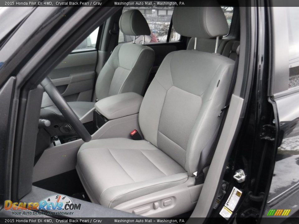 2015 Honda Pilot EX 4WD Crystal Black Pearl / Gray Photo #14