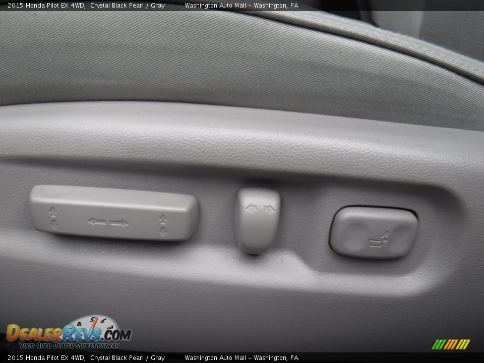 2015 Honda Pilot EX 4WD Crystal Black Pearl / Gray Photo #15