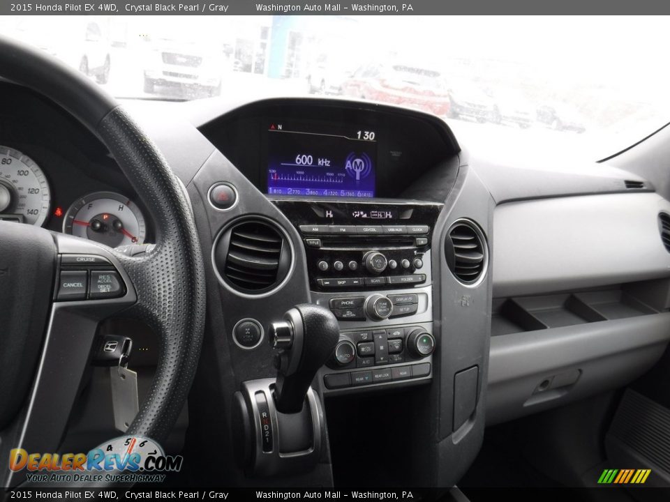 2015 Honda Pilot EX 4WD Crystal Black Pearl / Gray Photo #17