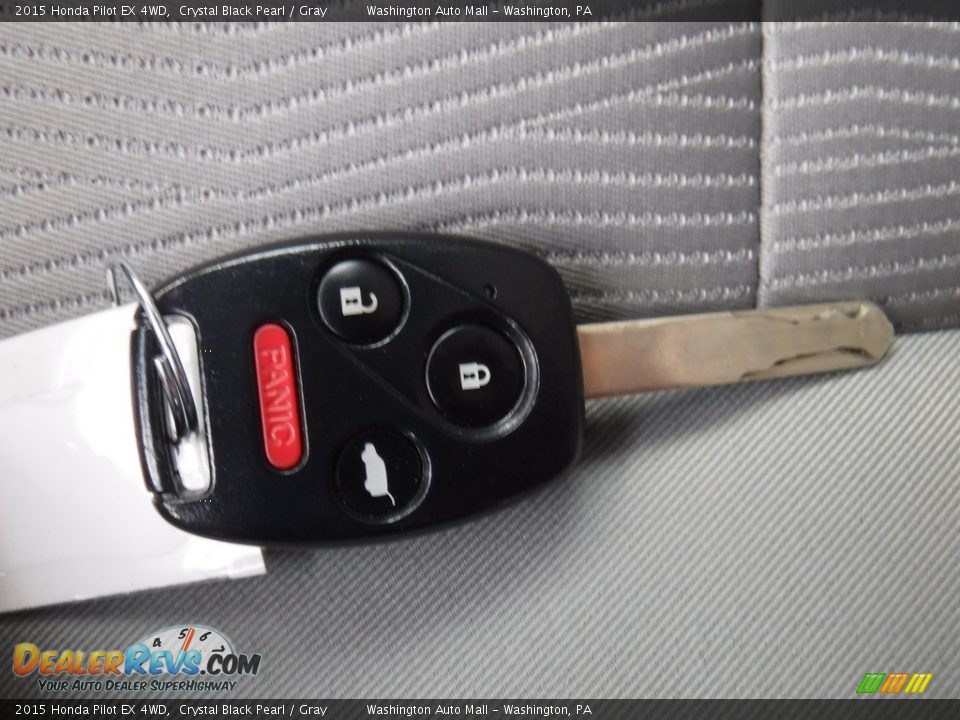 2015 Honda Pilot EX 4WD Crystal Black Pearl / Gray Photo #23