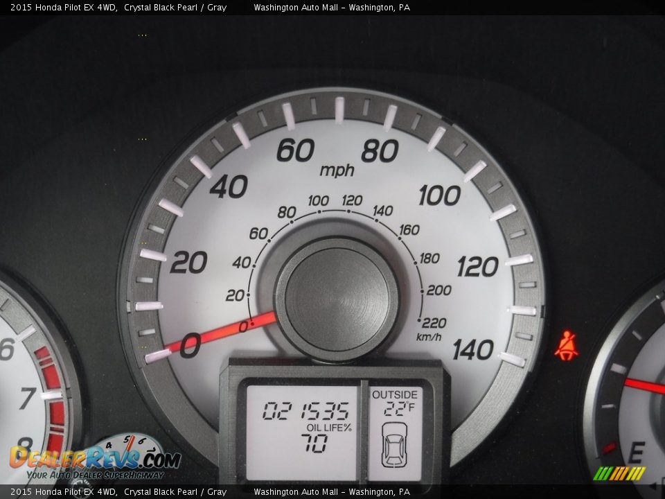 2015 Honda Pilot EX 4WD Crystal Black Pearl / Gray Photo #25