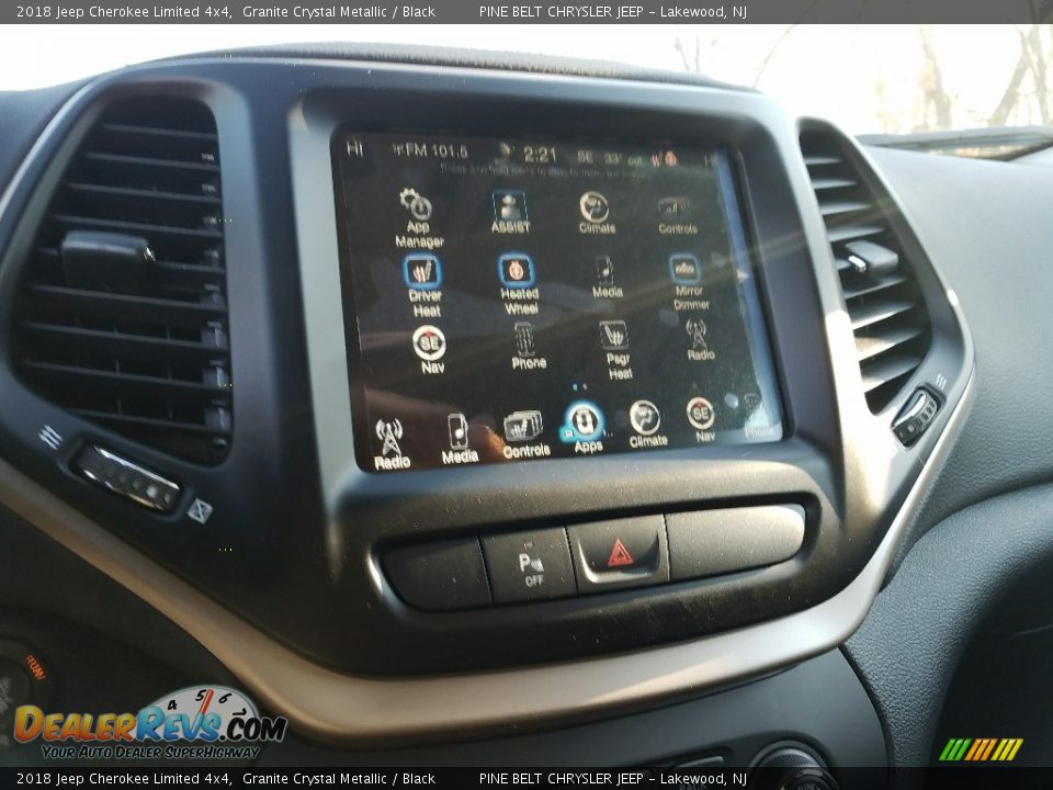 2018 Jeep Cherokee Limited 4x4 Granite Crystal Metallic / Black Photo #9