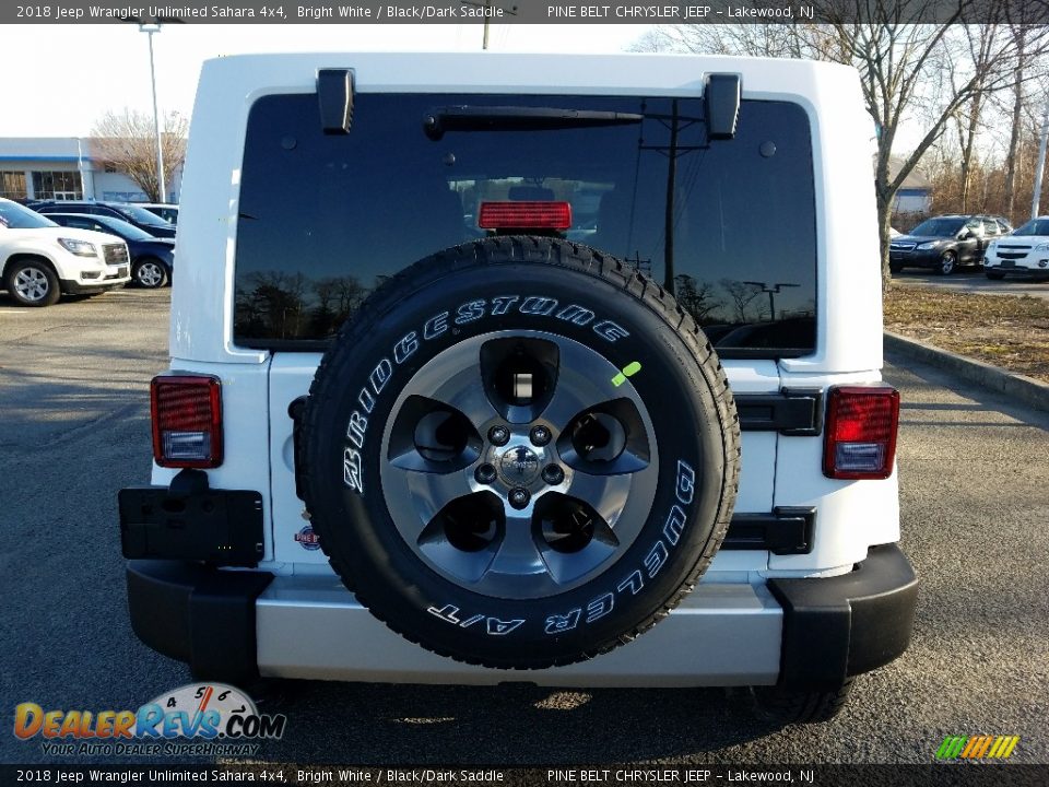2018 Jeep Wrangler Unlimited Sahara 4x4 Bright White / Black/Dark Saddle Photo #5