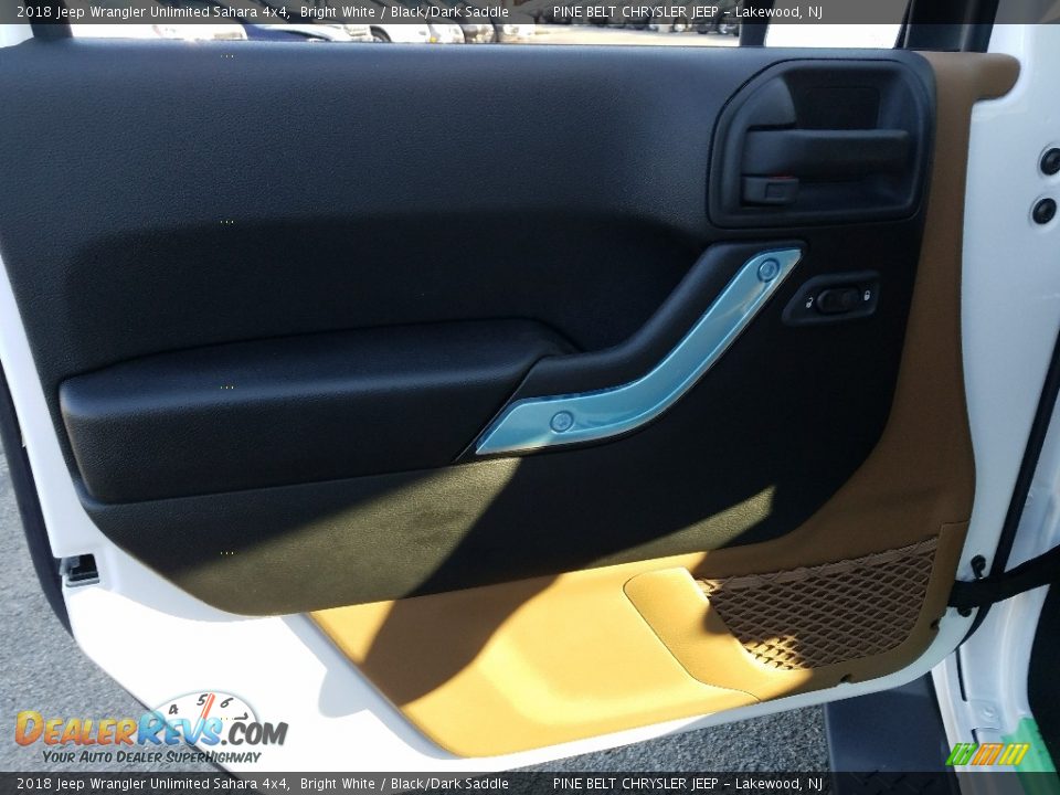 2018 Jeep Wrangler Unlimited Sahara 4x4 Bright White / Black/Dark Saddle Photo #6