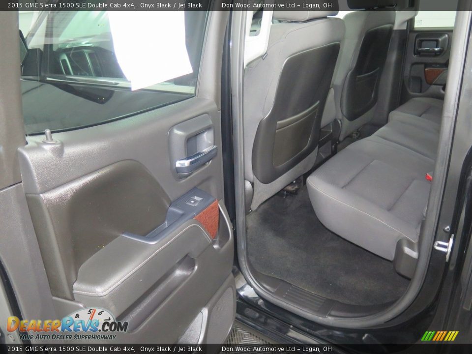 2015 GMC Sierra 1500 SLE Double Cab 4x4 Onyx Black / Jet Black Photo #23