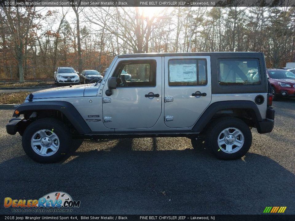 2018 Jeep Wrangler Unlimited Sport 4x4 Billet Silver Metallic / Black Photo #3