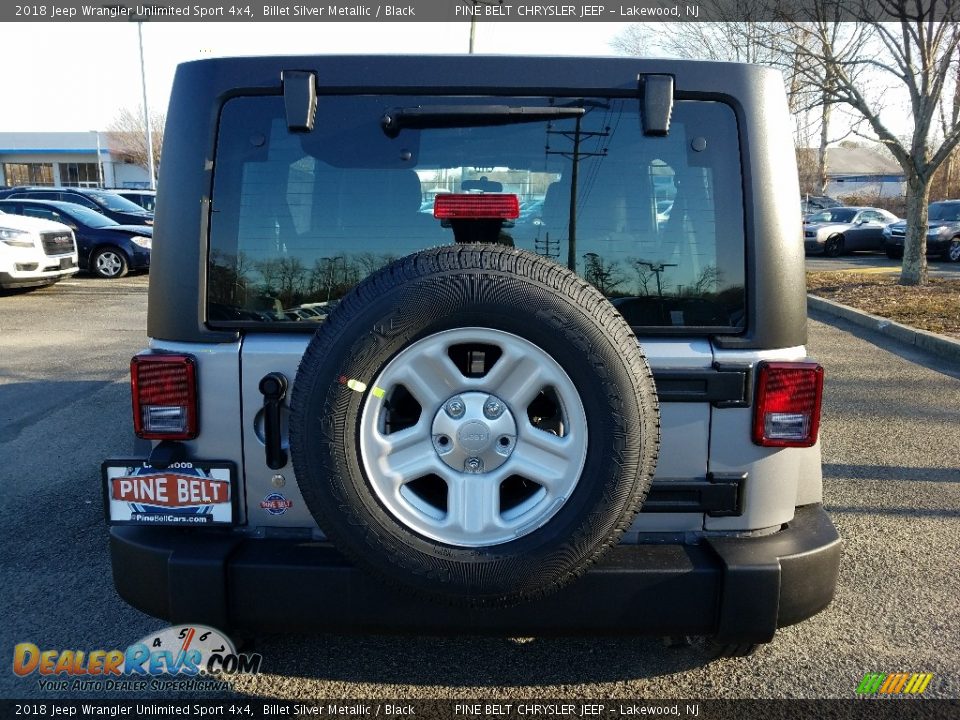 2018 Jeep Wrangler Unlimited Sport 4x4 Billet Silver Metallic / Black Photo #5