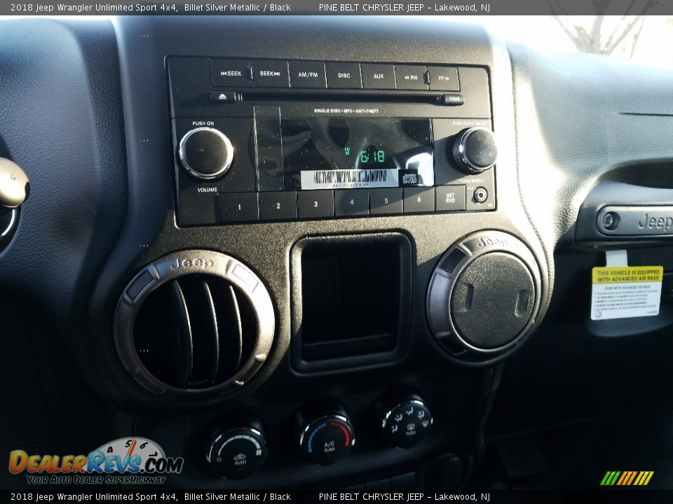 2018 Jeep Wrangler Unlimited Sport 4x4 Billet Silver Metallic / Black Photo #10