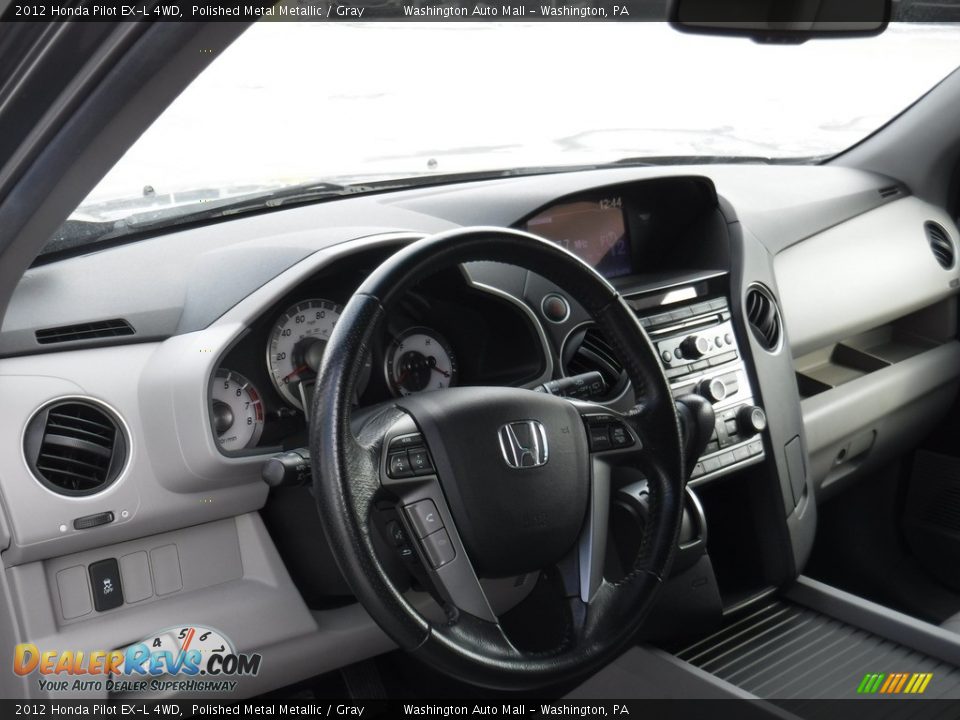 2012 Honda Pilot EX-L 4WD Polished Metal Metallic / Gray Photo #11