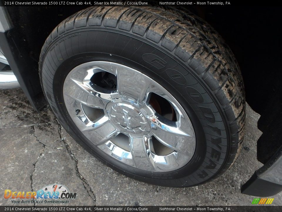 2014 Chevrolet Silverado 1500 LTZ Crew Cab 4x4 Silver Ice Metallic / Cocoa/Dune Photo #13