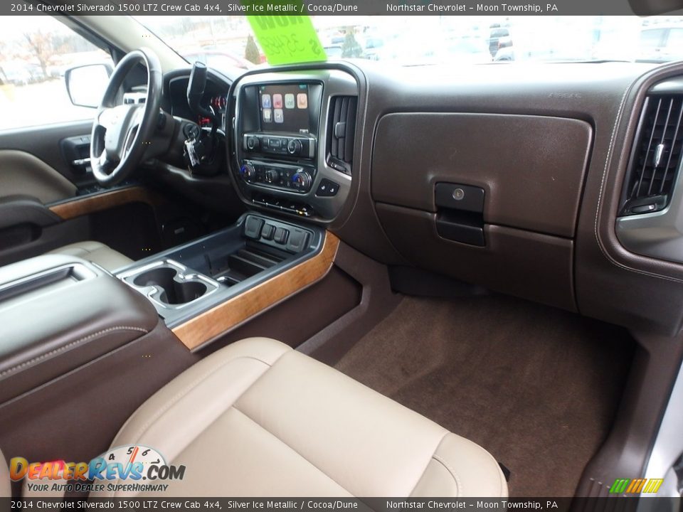 2014 Chevrolet Silverado 1500 LTZ Crew Cab 4x4 Silver Ice Metallic / Cocoa/Dune Photo #15