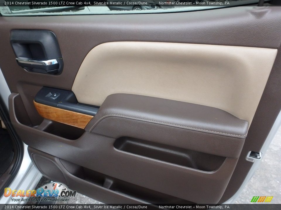 2014 Chevrolet Silverado 1500 LTZ Crew Cab 4x4 Silver Ice Metallic / Cocoa/Dune Photo #19