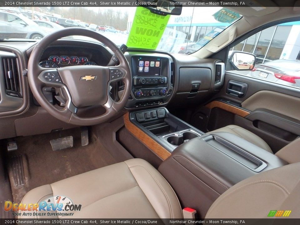 2014 Chevrolet Silverado 1500 LTZ Crew Cab 4x4 Silver Ice Metallic / Cocoa/Dune Photo #22