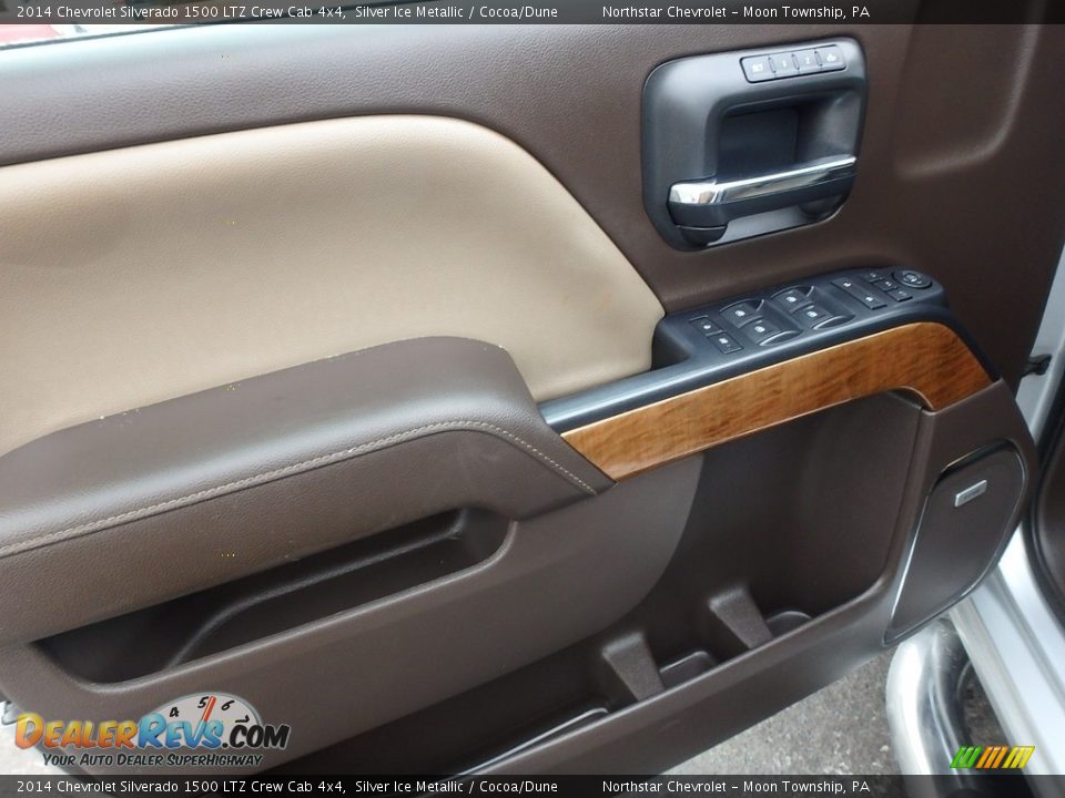 2014 Chevrolet Silverado 1500 LTZ Crew Cab 4x4 Silver Ice Metallic / Cocoa/Dune Photo #24