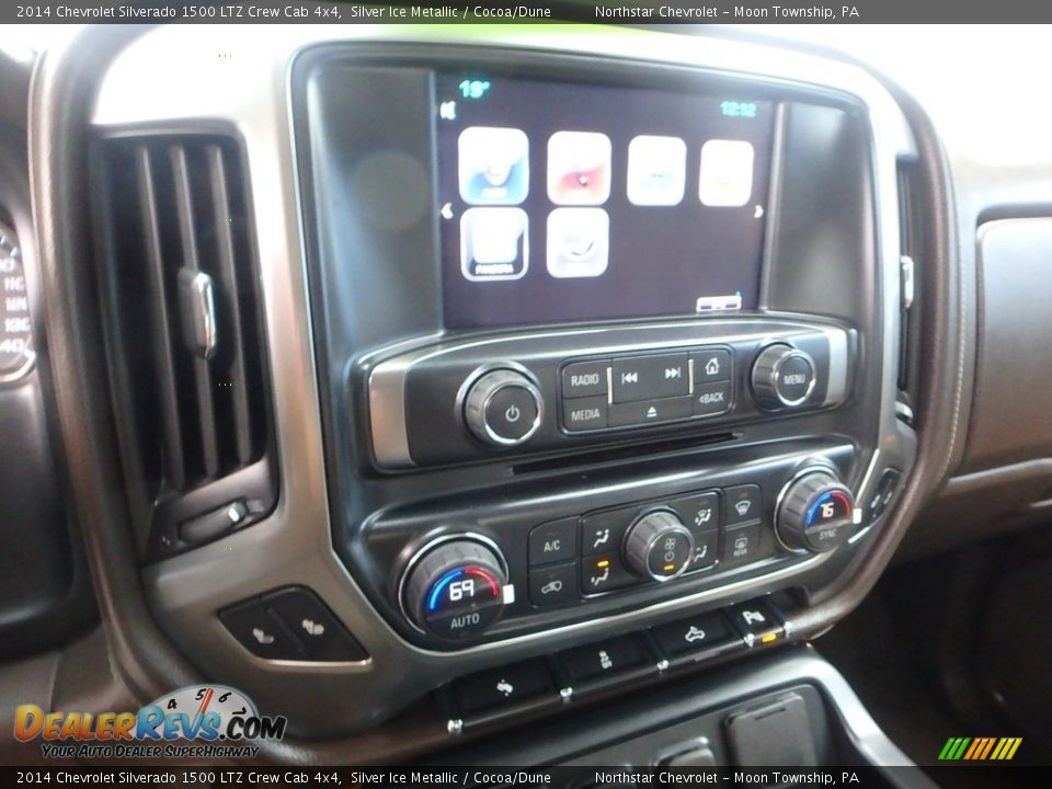 2014 Chevrolet Silverado 1500 LTZ Crew Cab 4x4 Silver Ice Metallic / Cocoa/Dune Photo #27