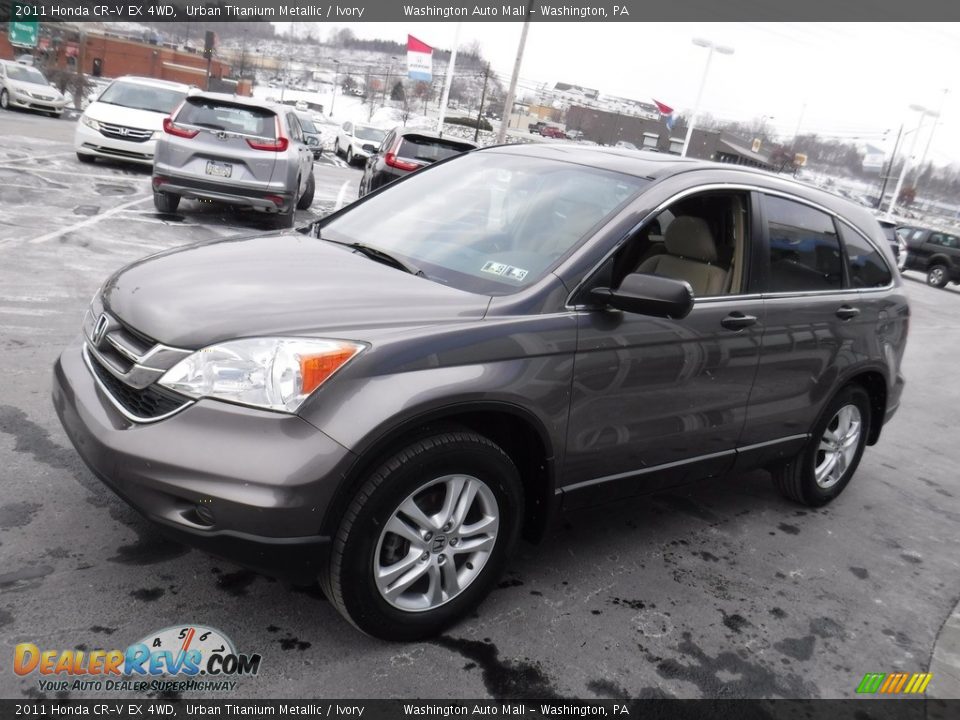 2011 Honda CR-V EX 4WD Urban Titanium Metallic / Ivory Photo #6