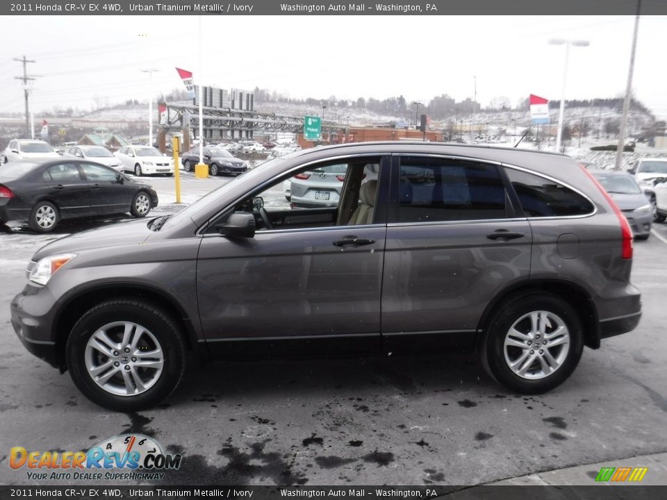 2011 Honda CR-V EX 4WD Urban Titanium Metallic / Ivory Photo #7