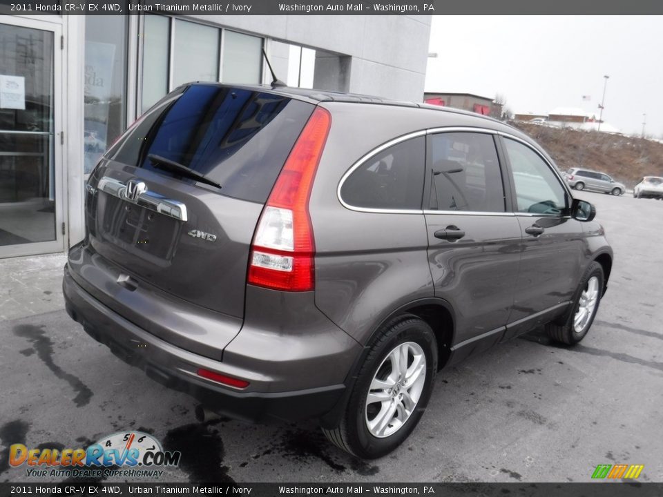 2011 Honda CR-V EX 4WD Urban Titanium Metallic / Ivory Photo #9