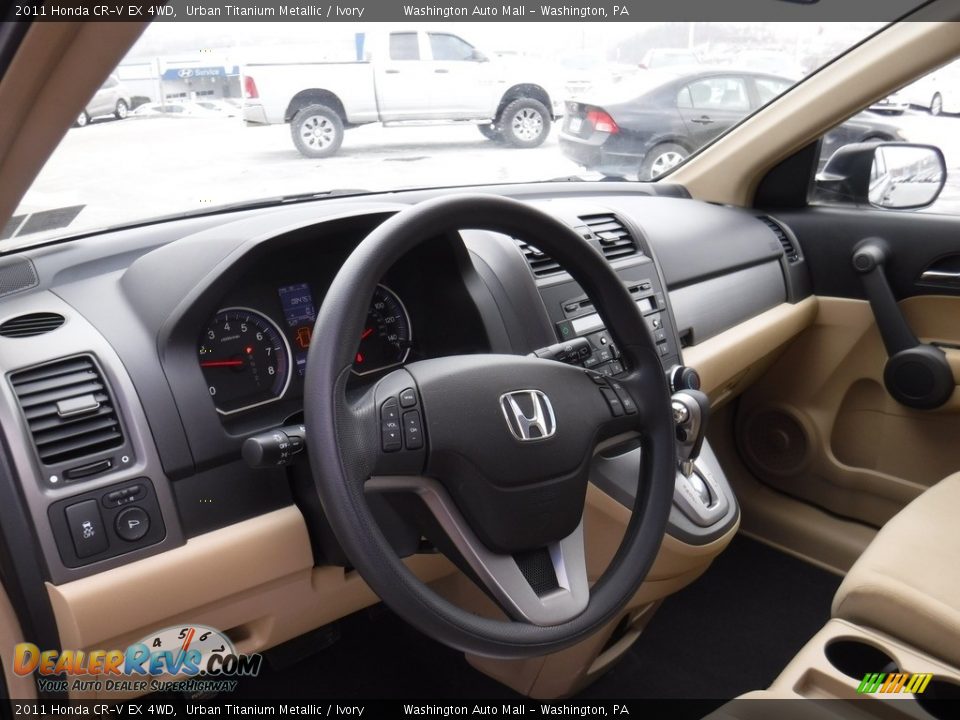 2011 Honda CR-V EX 4WD Urban Titanium Metallic / Ivory Photo #12