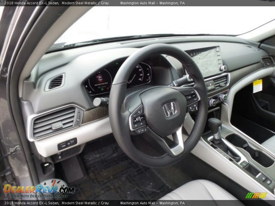 2018 Honda Accord EX-L Sedan Modern Steel Metallic / Gray Photo #8