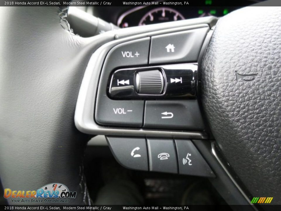 2018 Honda Accord EX-L Sedan Modern Steel Metallic / Gray Photo #16