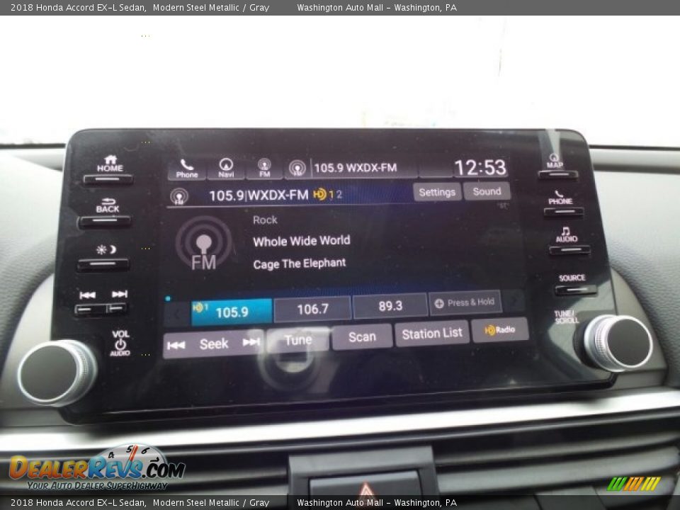 2018 Honda Accord EX-L Sedan Modern Steel Metallic / Gray Photo #20