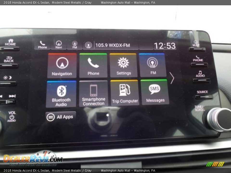 2018 Honda Accord EX-L Sedan Modern Steel Metallic / Gray Photo #21