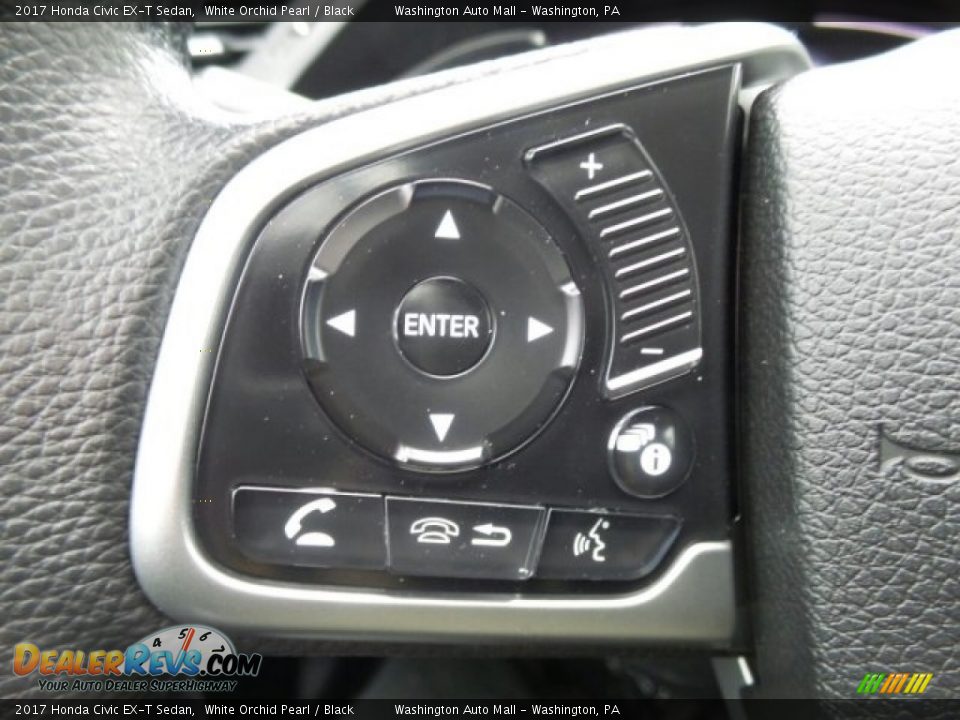 2017 Honda Civic EX-T Sedan White Orchid Pearl / Black Photo #17